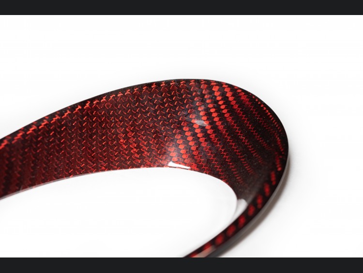 FIAT 500 Driving Lights Frames Carbon Fiber NA Model Red Candy
